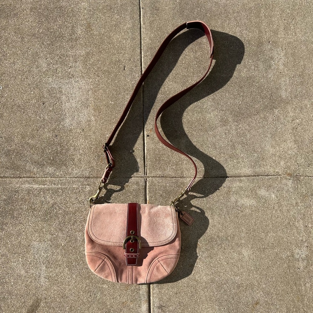 coach suede crossbody